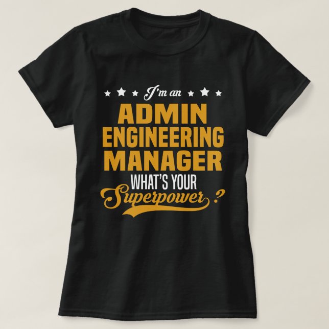 Administratörsteknikhanterare T Shirt (Design framsida)