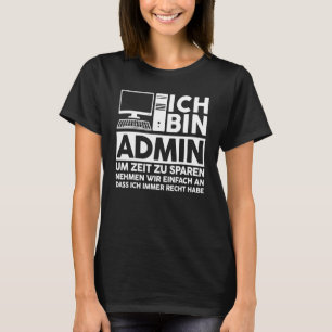 Administrera IT Expert Computer Science Ord T Shirt