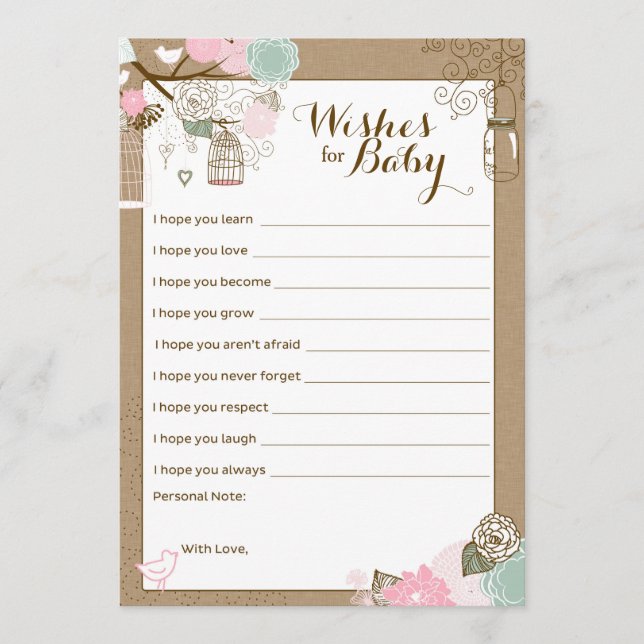 Adminskort för babyskor - hakburar och Burk Rådkort (Framsida)