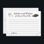 Adminskort för bröllop Önskemål Rådkort<br><div class="desc">Bröllop Önskemål Wurné Önskemål Bröllop Advice Card High Heel She Manar Dress She Pearls</div>