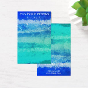 Adminskort från Aqua Blue Earring Necklace Jewelry Visitkort