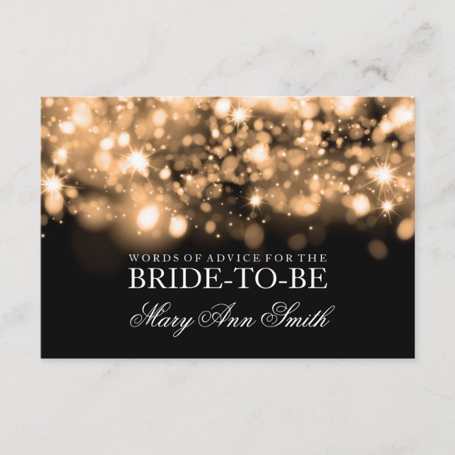 Adminskort Möhippa Guld Sparkling Ljus Rådkort (Framsida)