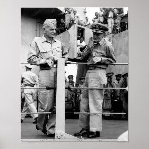 Admiral Bull Halsey och Admiral McCain Poster