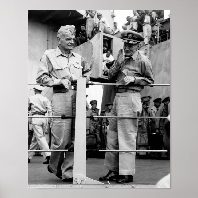 Admiral Bull Halsey och Admiral McCain Poster (Framsidan)