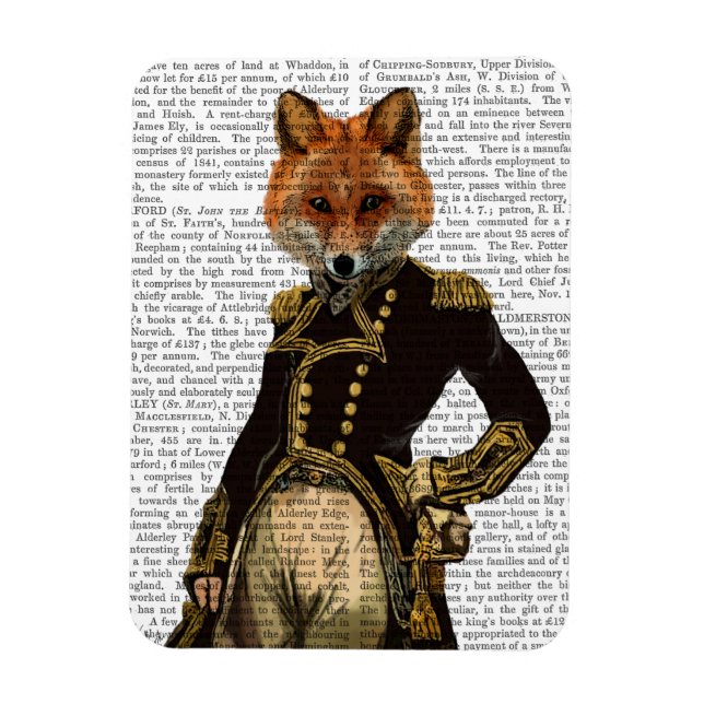 Admiral Fox Fullt Magnet (Vertikal)