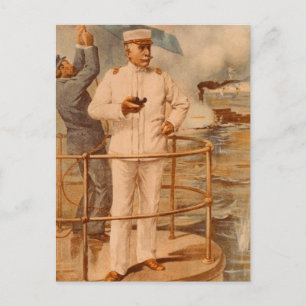 Admiral George Dewey vid Manila Bay Vykort