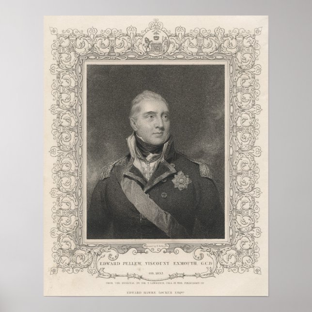 Admiral Herr Edward Pellew, 1810 Poster (Framsidan)