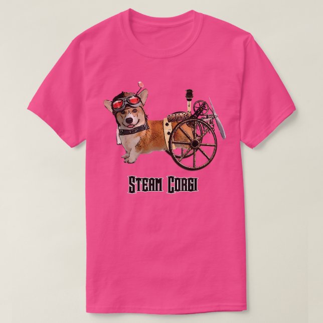 Admiral Hjul, Steampunk Corgi T Shirt (Design framsida)