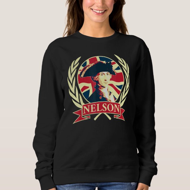 Admiral Horatio Nelson British Flagga Propaganda T Shirt (Framsida)
