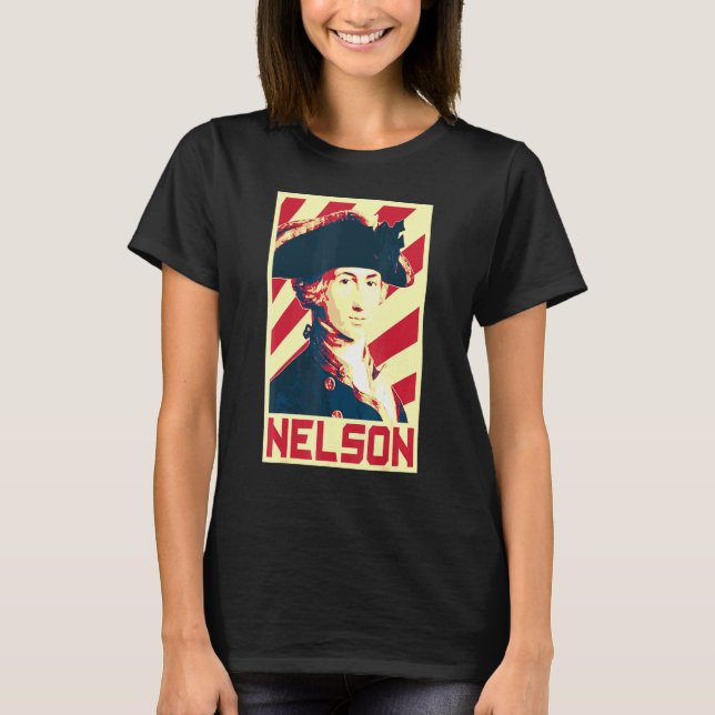 Admiral Horatio Nelson British Flagga Propaganda T Shirt (Framsida)