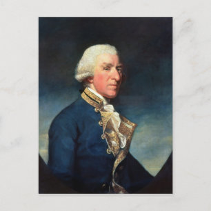 Admiral Samuel Huva, första viscount Huva 1784 Vykort