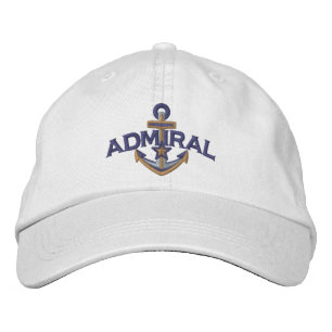 Admiral Sjöstjärna Ankare Broderi Broderad Keps