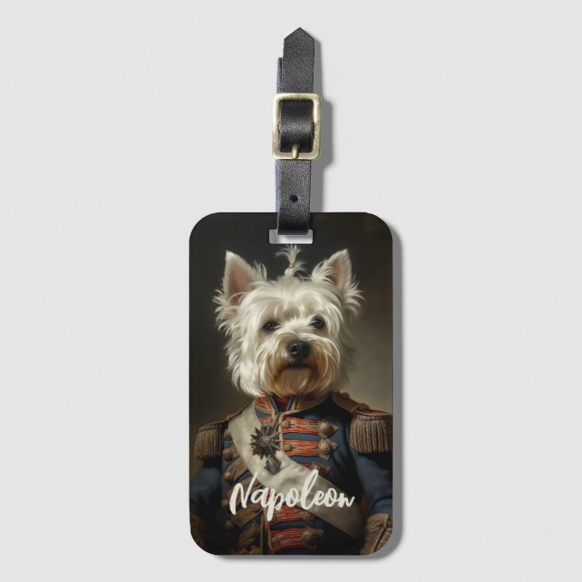 Admiral Väster Highland Terrier Bagagebricka (Framsida vertikal)