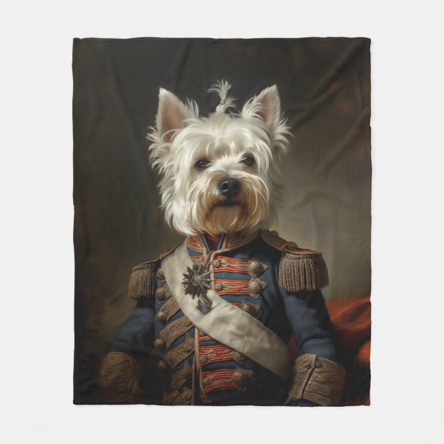 Admiral Väster Highland Terrier Fleecefilt (Framsidan)
