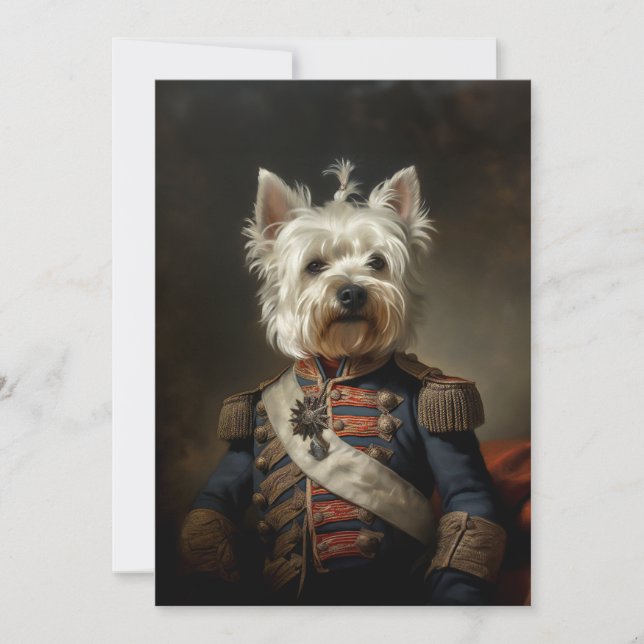 Admiral Väster Highland Terrier Inbjudningar (Framsida)