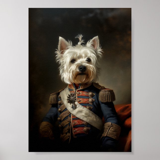 Admiral Väster Highland Terrier Poster (Framsidan)