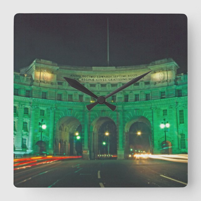 Admiralty Arch Trafalgar Square London Fyrkantig Klocka (Framsida)
