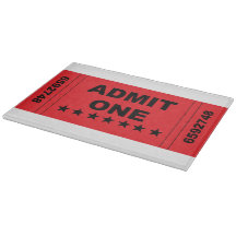 "Admit One" Glasskärnings-/charkuteristyrelse