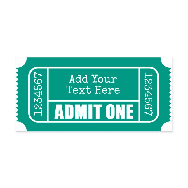 Admit One - Movie Biljett Självfärgande Stämpel (Design)
