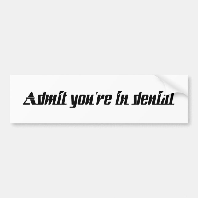 admityouareindenial bildekal (Framsidan)