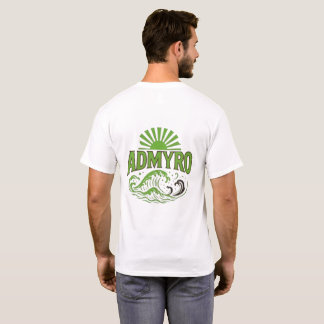 Admyro Vågar Manar flagt-Shirt - Logotyp Front & B T Shirt