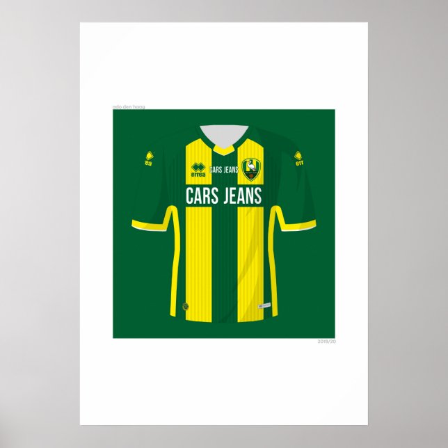 ADO Den Haag Home Shirt 2019/20 Poster (Framsidan)