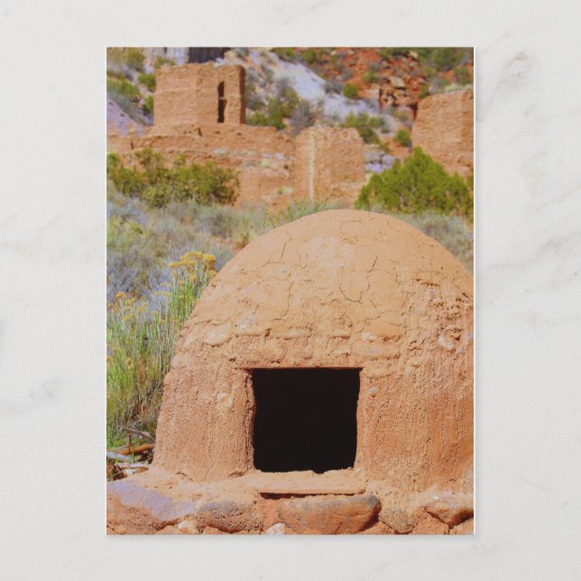 Adobe Oven i New mexico Vykort (Framsida)