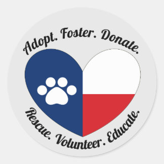 Adobes, fosters, Räddingens katter och Hundar i Te Runt Klistermärke