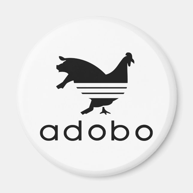 Adobo Chicken Gris Magnet (Framsidan)