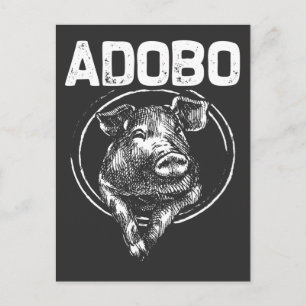 Adobo-fläskmarinad Foodie Filippinerna Vykort