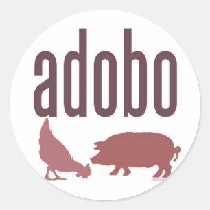 Adobo: Höna & gris Runt Klistermärke