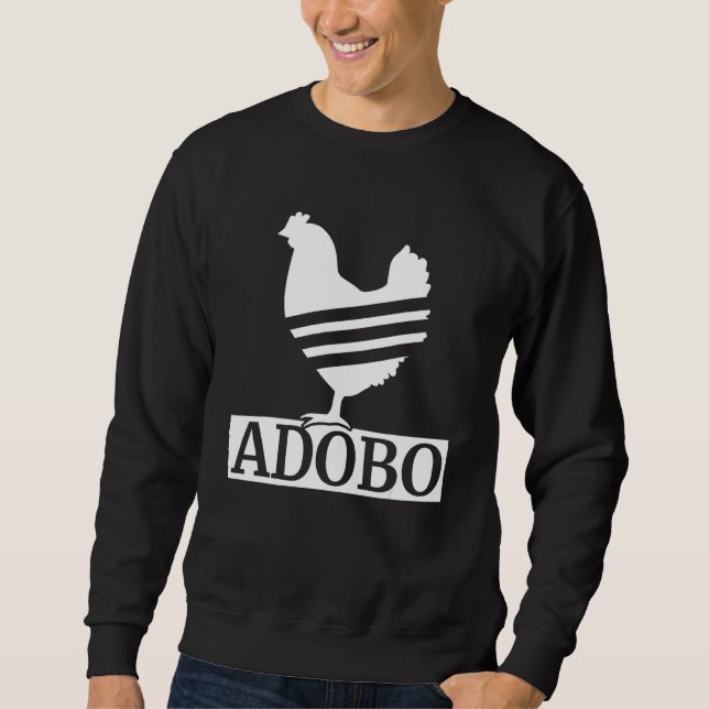 Adobo Kyckling Soya Sås Marinad Filippinerna Foo Lång Ärmad Tröja (Framsida)