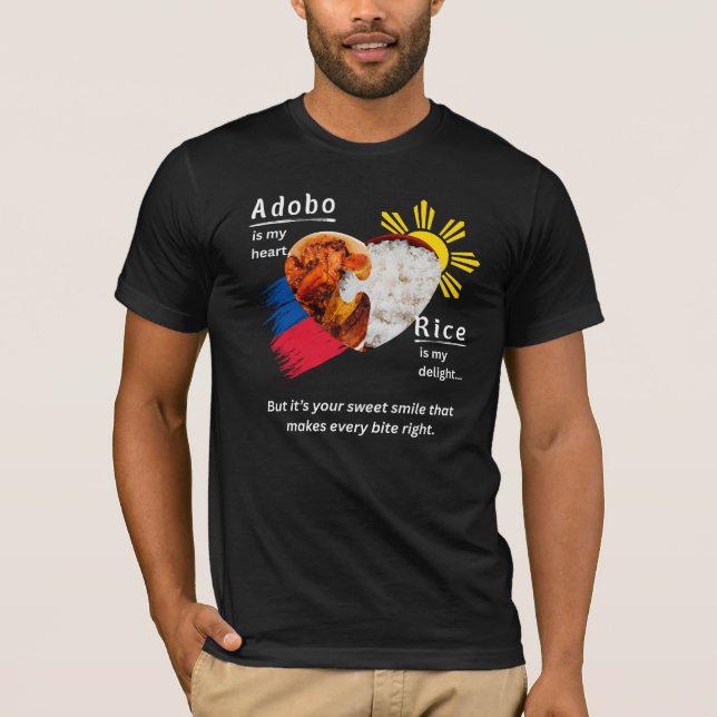 Adobo + Ris = Äkta kärlek T Shirt (Framsida)