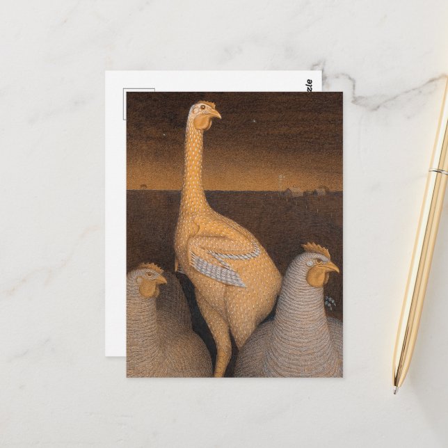 Adolesk av Grant Wood Vykort (Fram/Back In Situ)