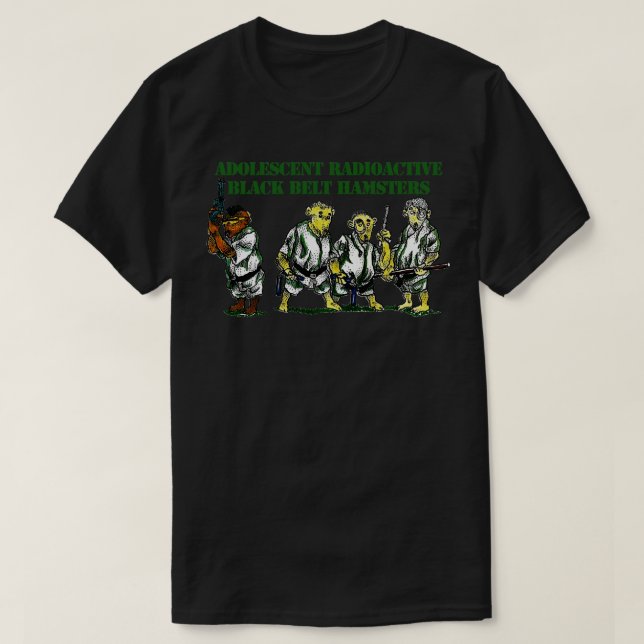 Adolesk radioaktiv Black Bälte Hamsters T Shirt (Design framsida)