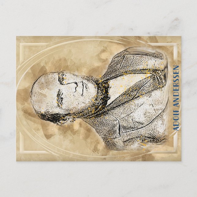 Adolf Anderssen, schackspelare Vykort (Framsida)