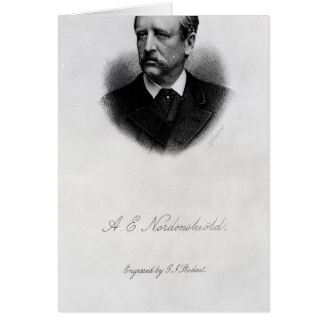 Adolf Erik Nordenskiold, 1880 Hälsningskort (Framsidan)