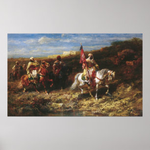 Adolf Schreyer arabisk skicklig ryttare i en Poster