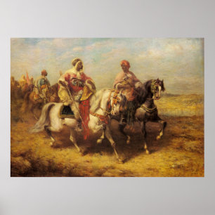 Adolf Schreyer, Arabiska Chieftain och hans turnag Poster