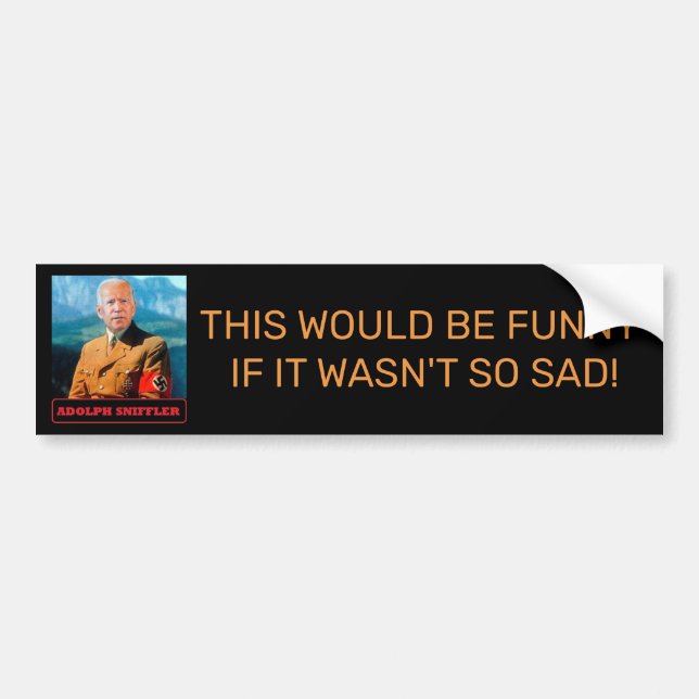 ADOLF SNIFFLER FLASKA CAR BUMPER STICKER BILDEKAL (Framsidan)