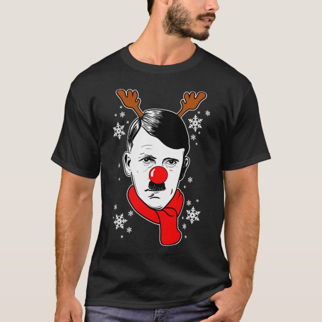 Adolf The Red Nposed Reindeer T Shirt (Framsida)