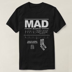 Adolfo Suárez Madrid-Barajas flygplats MAD T-Shirt