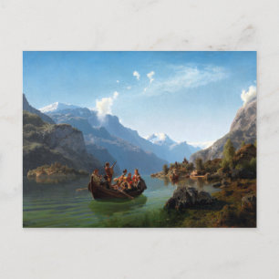 Adolph Tidemand och Hans Gude Möhippa Procession Vykort