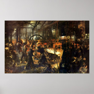 Adolph von Menzel rullande Stryka mal Poster
