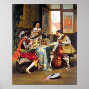 ADOLPHE LESREL-DEN MUSISKA TRIO-PRINT POSTER