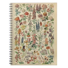 Adolphe Millot Flowers Mönster bärbar dator Anteckningsbok