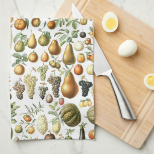 Adolphe Millot Fruit Mönster Kökshandduk