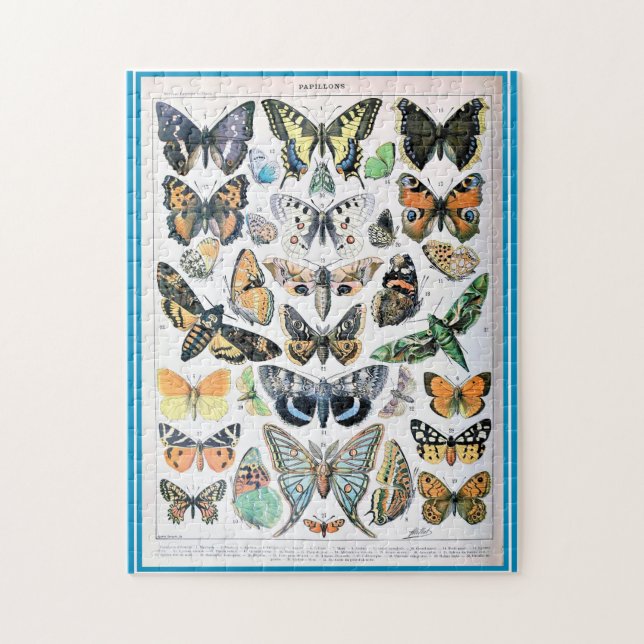 Adolphe Millot List of Butterflies Pussel (Vertikal)