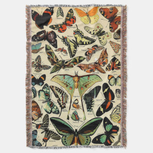 Adolphe Millot Papillons Throw Blanket Filt