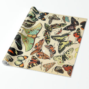 Adolphe Millot Papillons Wrapping Papper Presentpapper
